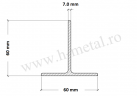 Profil T zincat 60x7 mm 2